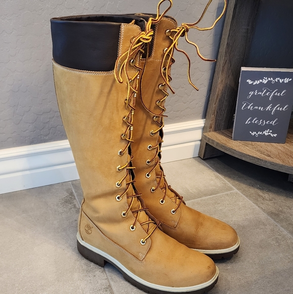 TIMBERLAND LEATHER BOOTS SZ 8.5 - Picture 13 of 14